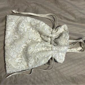 Elegant Lace Drawstring Bag